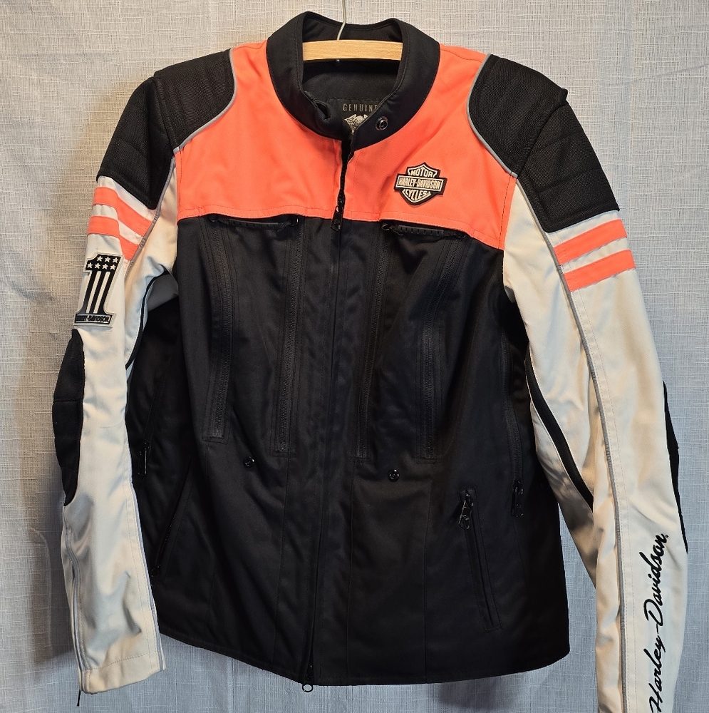 Harley-Davidson Black and Orange Utility Jacket